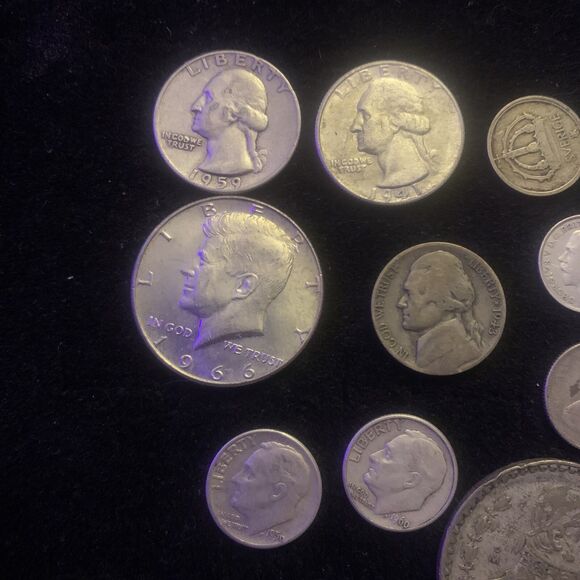 PREMIUM Silver Coin Mixed Lot | 1 Troy Oz | US & Foreign Silver - 14 Coins - Picture 2 of 6